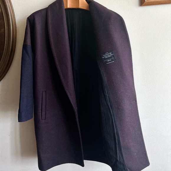 All Saints Dark Purple Women's Coat - Picture 8 of 11
